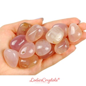 Pink Chalcedony Tumbled Stone, Pink Chalcedony, Tumbled Stone, Chalcedony, Stones, Crystals, Rocks, Gifts, Gemstones, Gems, Zodiac Crystals