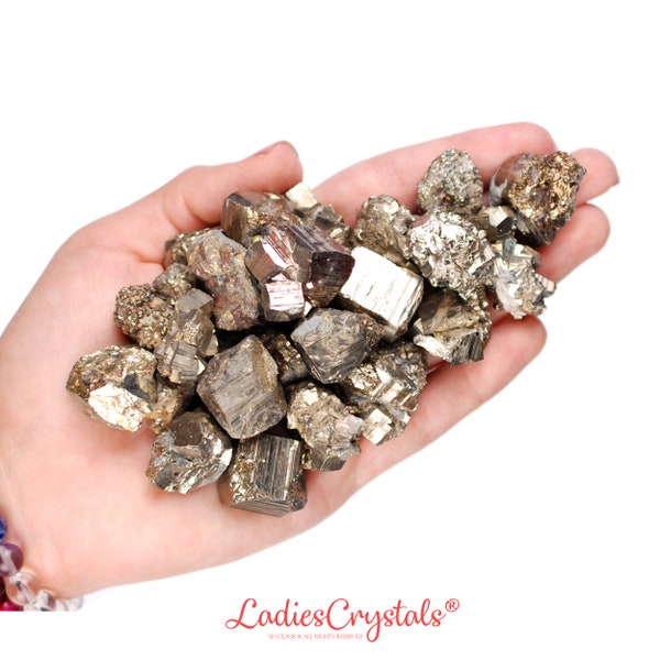 Set of 3 Pyrite Rough Stones, Rough Pyrite, Crystals, Raw Pyrite, Stones, Raw Stones, Rocks, Gemstones, Gems, Gifts, Healing Crystal, Zodiac