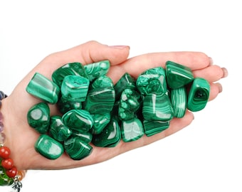 Malachite Tumbled Stone, Transformation And Heart Healer, Protection Gem