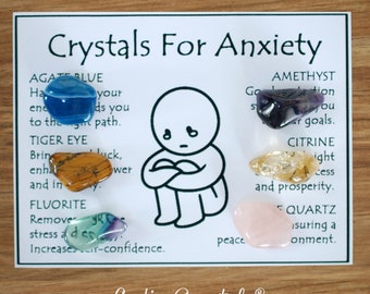 Anxiety Crystals Set, Anxiety Crystals, Crystals For Anxiety, Crystals Anxiety, Anxiety, Gift, Crystals, Metaphysical Crystals, Crystal Kit