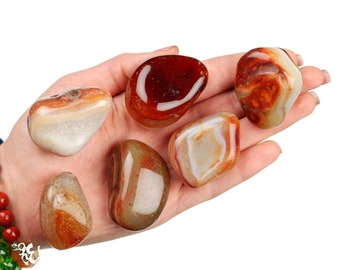 Sardonyx Tumbled Stone, Strength And Protection, Root Chakra Ritual Gemstone