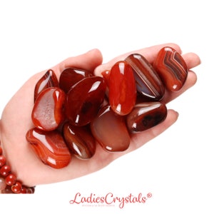 Red Agate Tumbled Stone, Red Agate, Tumbled Stones, Agate, Stones, Crystals, Rocks, Gifts, Gemstones, Gems, Zodiac Crystals, Healing Crystal