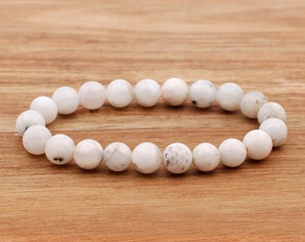 Maansteen armband, regenboog maansteen, sierlijke kralen edelsteen, intuïtie healing sieraden, nieuw begin cadeau voor haar, goddelijk vrouwelijk