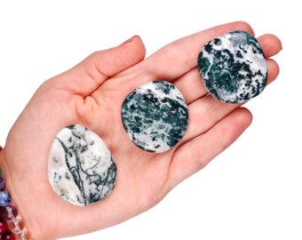 Dendritic Agate Palm Stone, Tree Agate Crystal, Abundance And Altar Ritual Healing Gem