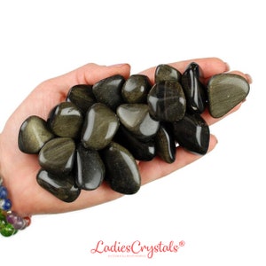 Golden Sheen Obsidian Trommelstein, Gold Obsidian, Trommelsteine, Kristalle, Steine, Geschenke, Felsen, Edelsteine, Edelsteine, Sternzeichen Kristalle