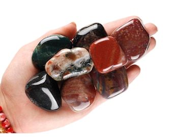 Sardonyx Tumbled Stone, Banded Agate Crystal, Protection And Altar Ritual Healing Gem
