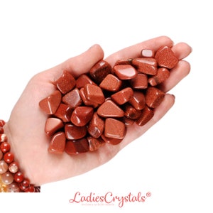 Set of 10 Goldstone Tumbled Stones, Goldstone, Tumbled Stones, Sunstone, Stones, Crystals, Rocks, Gemstones, Gifts, Zodiac Crystals, Healing