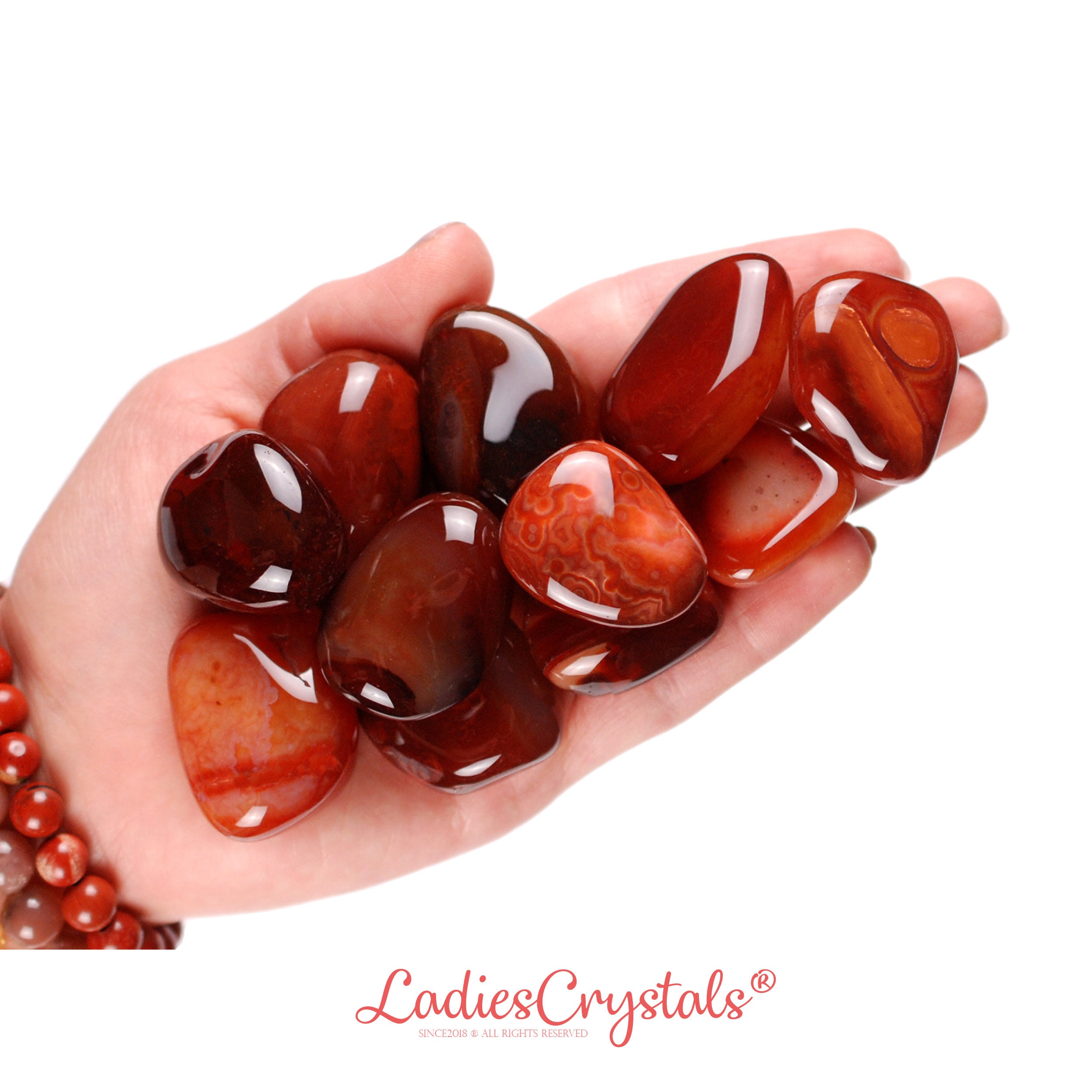 Dark Carnelian Tumbled Stone Carnelian Tumbled Stone Carnelian Tumbled Stones Crystals Gifts Rocks Gems Gemstones Zodiac Crystals Etsy