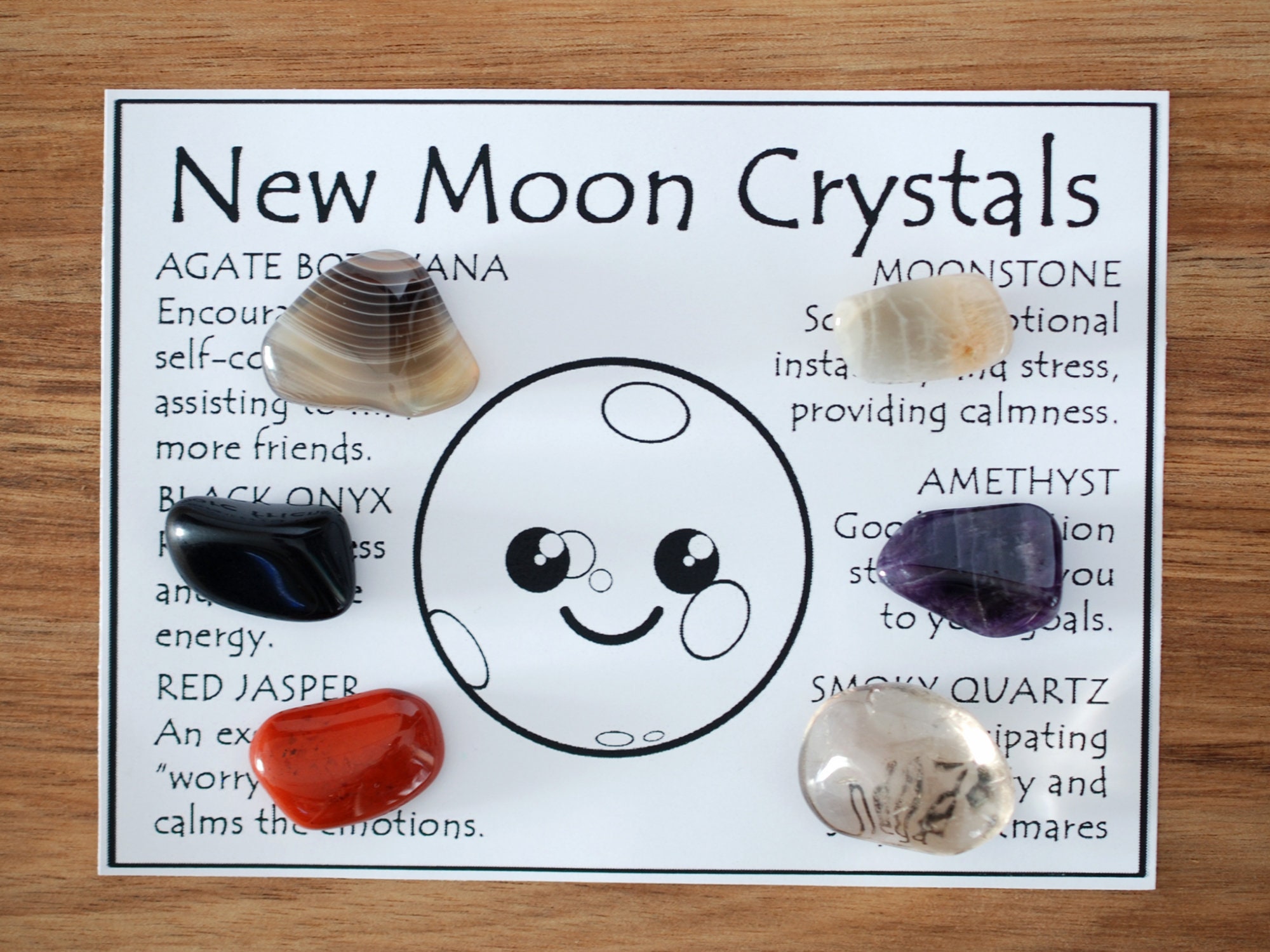 New Moon Crystal Set New Moon Crystals Crystals For New Etsy