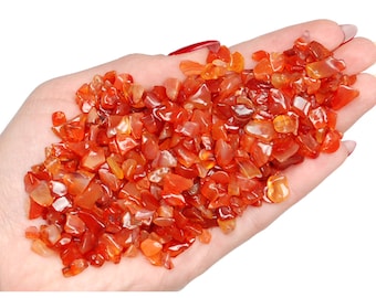 Carnelian Chip Stones, Vitality And Creativity, Sacral Chakra Resin Art