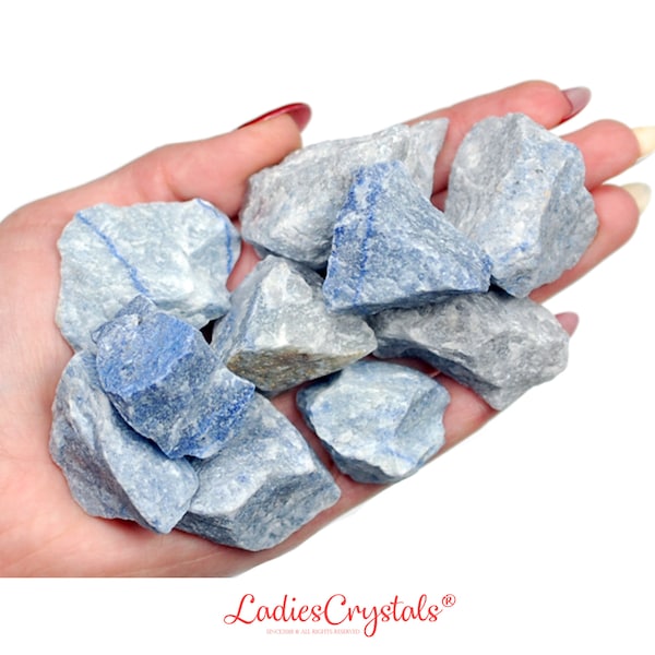 Piedra cruda de cuarzo azul, cuarzo azul, piedras crudas, piedras en bruto, cristales, piedras, regalos, rocas, gemas, piedras preciosas, cristales del zodíaco, curación