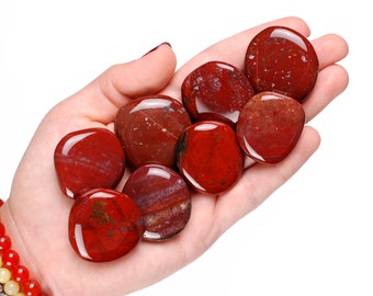 Red Heliotrope Palm Stone, Red Heliotrope, Palm Stones, Smooth Stones, Crystals, Stones, Gifts, Rocks, Gems, Gemstones, Zodiac Crystals