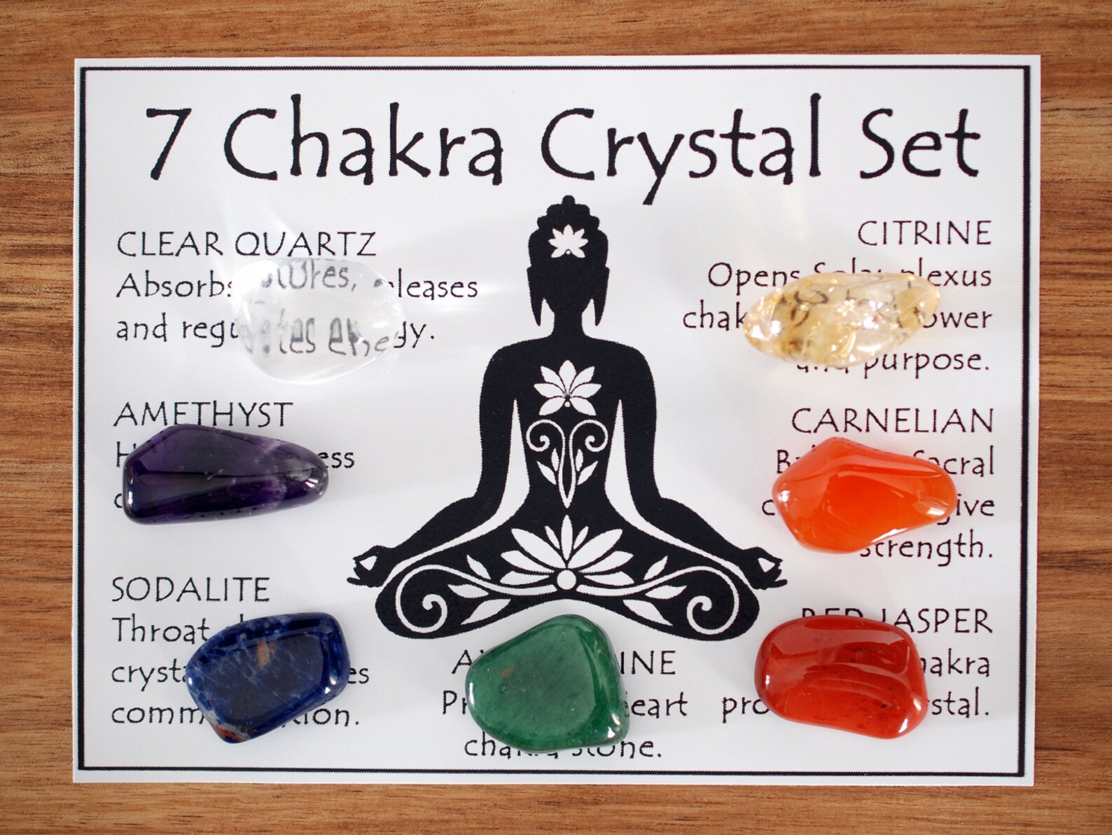 7 Chakra Crystals 7 Chakra Crystal Set Clear Quartz Etsy