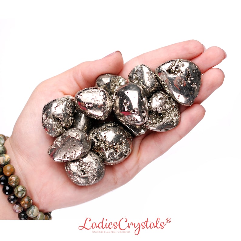 yrite Tumbled Stone, Wealth Manifestation, Money Magnet Pocket Gem, New Business Success image 1