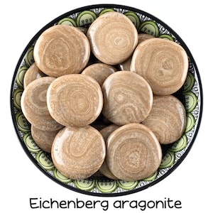 RARE! Eichenberg Aragonite Palm Stone, Banded Earth Crystal, Altar Ritual Healing Gem image 1