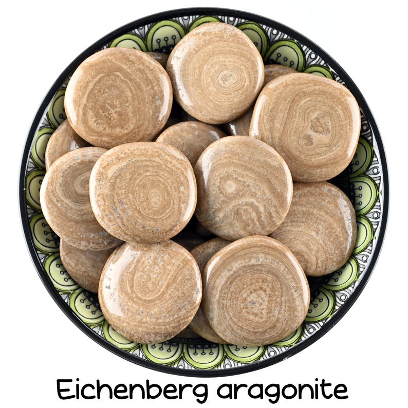 RARE! Eichenberg Aragonite Palm Stone, Banded Earth Crystal, Altar Ritual Healing Gem image 1