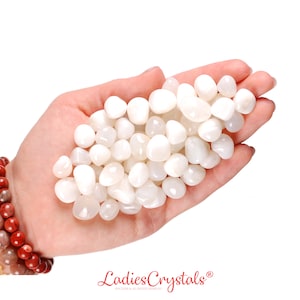 Set Of 10 White Agate Tumbled Stones, White Agate, Tumbled Stones, Stones, Crystals, Rocks, Gifts, Gemstones, Gems, Zodiac Crystals, Healing