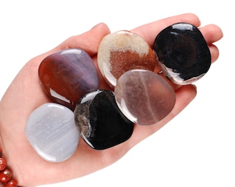 Sardonyx Palm Stone, Stone Of Strength And Protection, Gift For Crystal Lovers