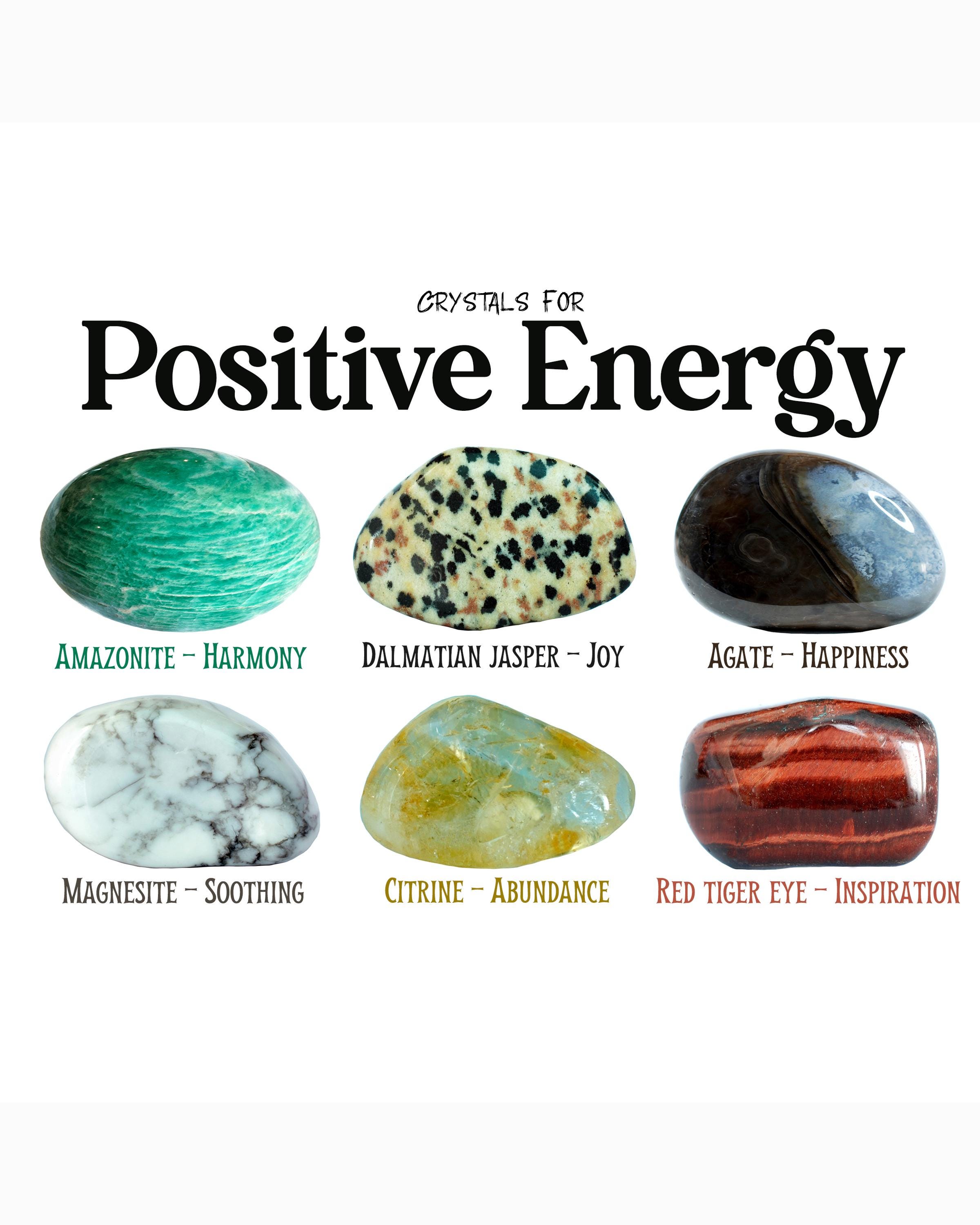 Positive Energy Crystals Set, Good Vibes, Gift for Crystal Lovers