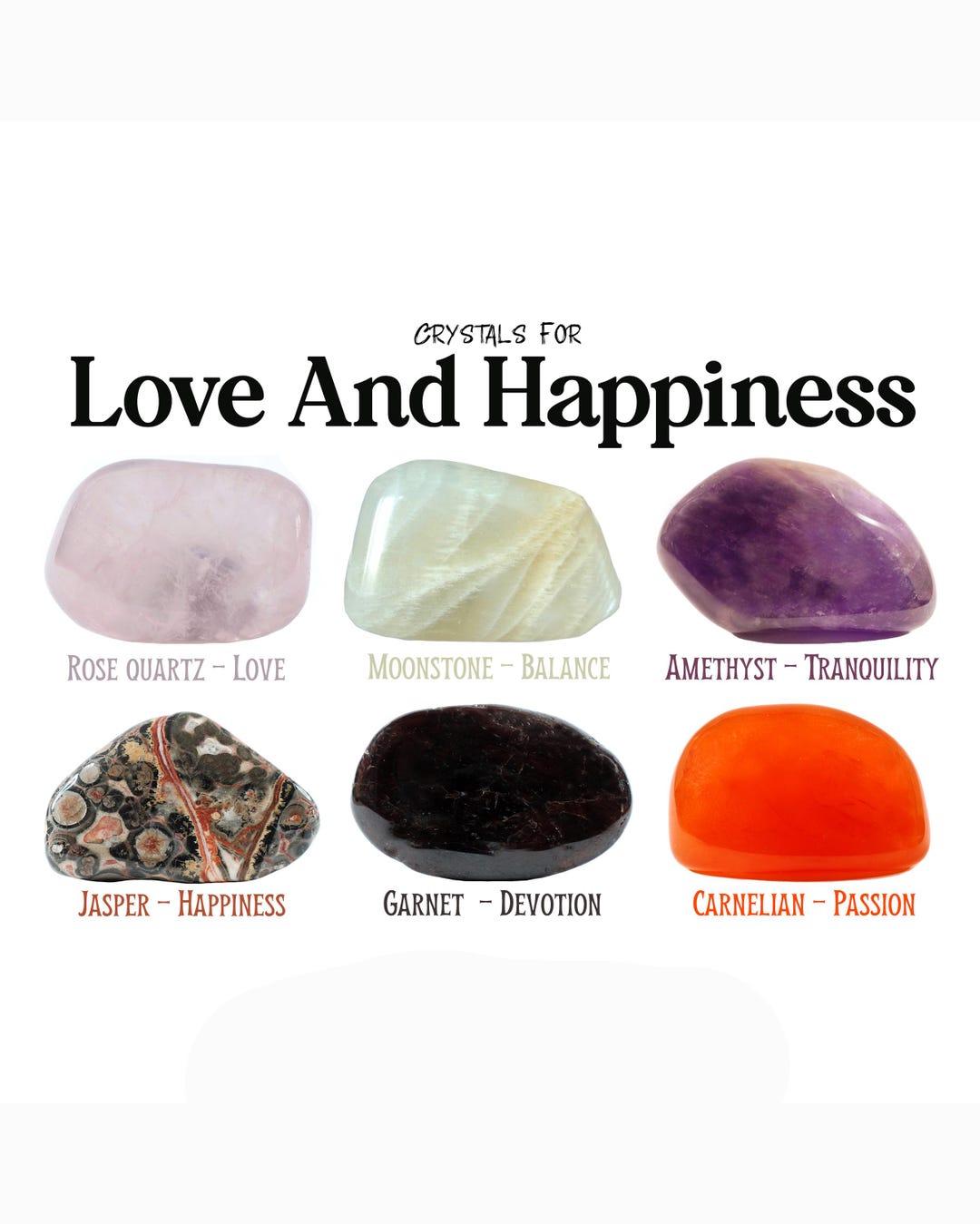 Love and Happiness Crystals Set, Joy and Romance, Gift for Crystal