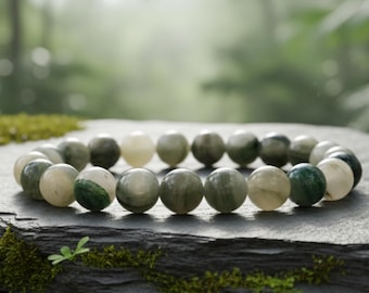 Actinolite Bracelet, Green Multi-color Actinolite Bracelet