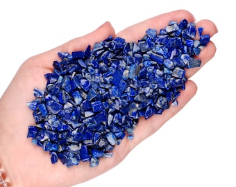 Lapis Lazuli Chips Stones, Polished Deep Blue Crystals, Wisdom And Truth Vase Filler