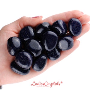 Blue Goldstone Tumbled Stone, Blue Goldstone, Tumbled Stones, Sunstone, Stones, Crystals, Rocks, Gemstones, Gifts, Zodiac Crystals, Healing