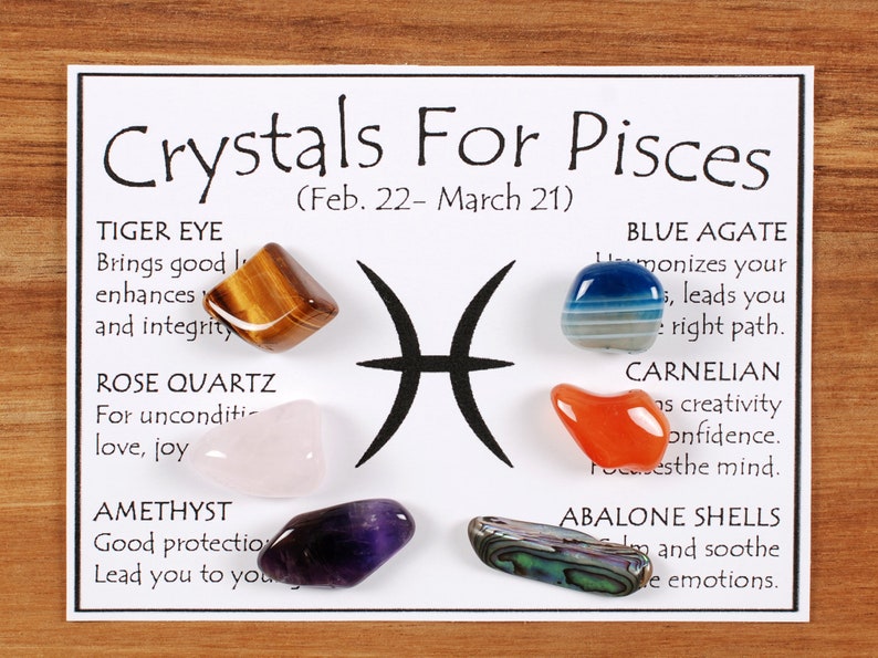 Pisces Crystals Set Pisces Crystal Set Crystals For Pisces Etsy