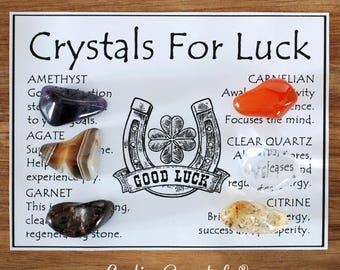 Luck Crystal Set, Good Fortune, Gift For Crystal Lovers, Healing Gemstones