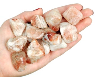 Sunstone Tumbled Stone, Sparkling Orange Crystal, Joy And Altar Ritual Prosperity Gem