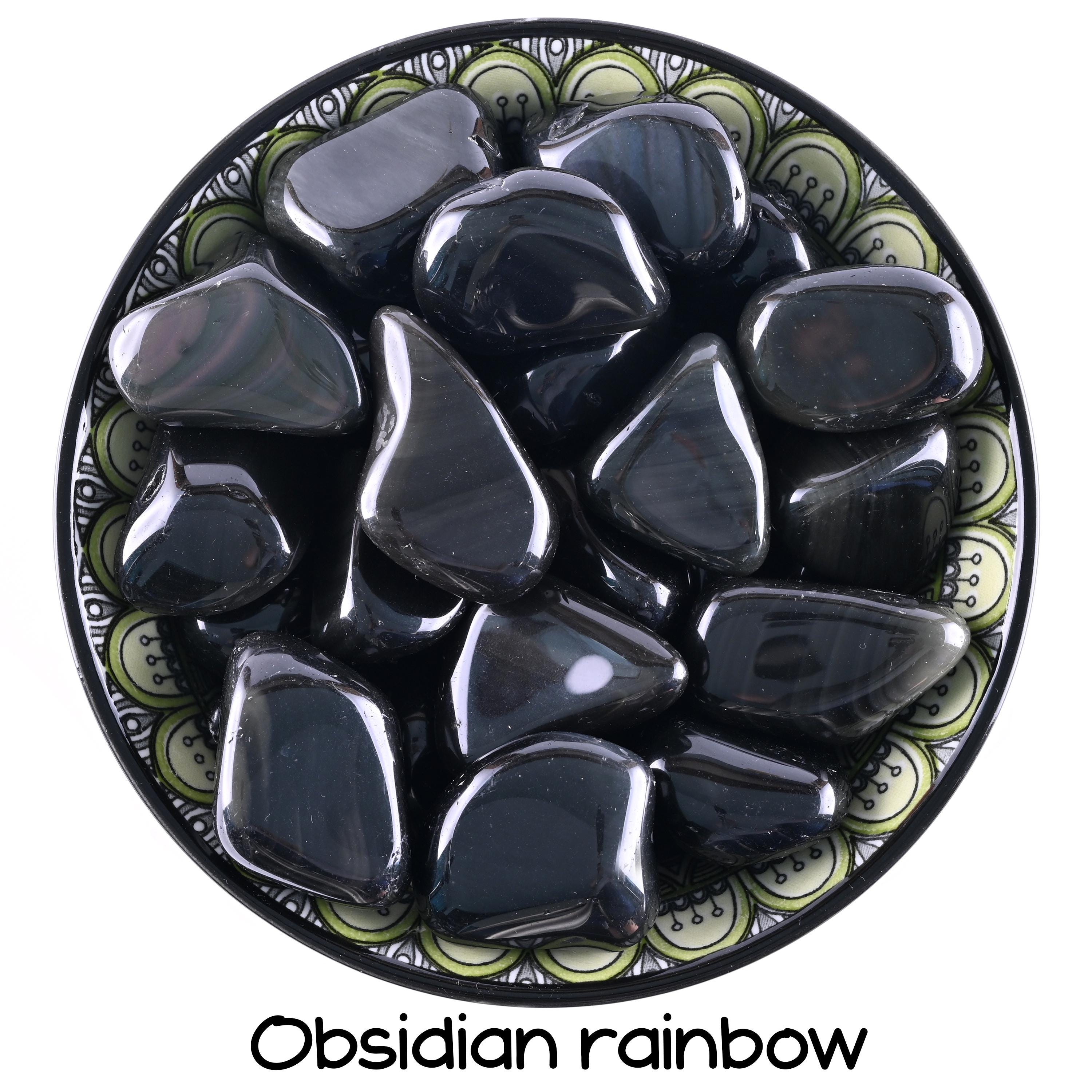 Obsidian Rainbow Tumbled Stone, Obsidian Rainbow, Tumbled