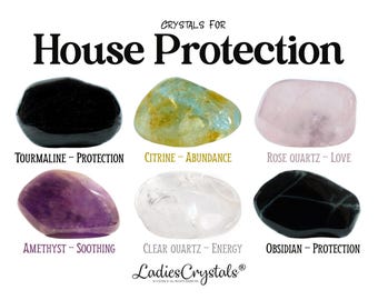 House Protection Crystals Set, House Protection, Protection Crystals, Home Crystals, Housewarming Gifts, Housewarming Gift Ideas, Home Gifts