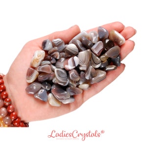 Set Of 10 Botswana Agate Tumbled Stones, Botswana Agate, Tumbled Stone, Agate, Stones, Crystals, Rocks, Gifts, Gemstones, Healing Crystals