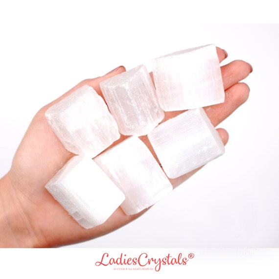 Selenite Raw Stone, Liquid Light And Aura Cleansing, Ritual Gemstone