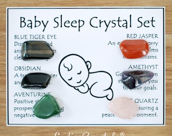 Baby Sleep Crystal Set, Calm And Gentle, Gift For Crystal Lovers, Healing Gemstones