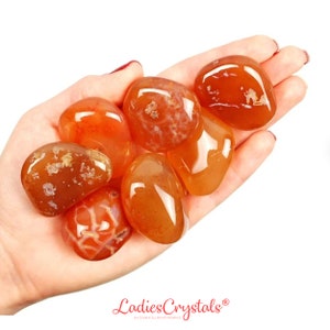 Carnelian Tumbled Stone, Carnelian, Tumbled Stones, Crystals, Stones, Gifts, Rocks, Gems, Gemstones, Zodiac Crystals, Healing Crystals