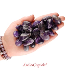 Amethyst Zambia Tumbled Stone, Amethyst, Tumbled Stones, Crystals, Stones, Gifts, Rocks, Gems, Gemstones, Zodiac Crystals, Healing Crystals