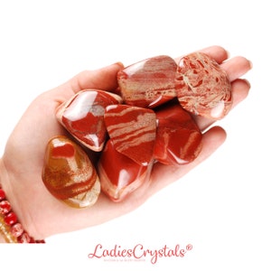 Flower Jasper Tumbled Stone, Flower Jasper, Tumbled Stones, Red Jasper, Crystals, Stones, Gifts, Rocks, Gems, Gemstones, Zodiac Crystals