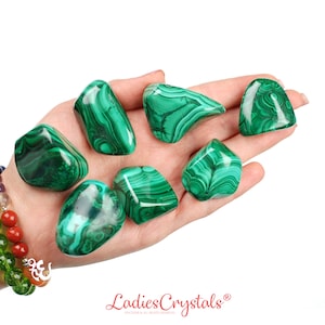 Malachite Tumbled Stone, Malachite, Tumbled Stones, Stones, Crystals, Rocks, Gifts, Gemstones, Gems, Zodiac Crystals, Healing Crystals