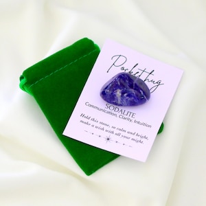 Abrazo de bolsillo con piedra preciosa de sodalita, Abrazo de bolsillo de cristal, Cristal de sodalita, Cristal de bolsillo, Ficha de bolsillo, Regalos, Recuerdos de boda, Regalos de ducha