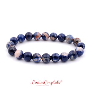 Sodalite Bracelet, Sodalite Bracelets 8 mm, Sodalite Stretch Bracelet, Beaded Blue Bracelet, Wedding Favors, Gifts, Crystals, Sodalite Gems