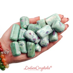Ruby in Fuchsite Tumbled Stone, Ruby Fuchsite, Tumbled Stones, Crystals, Stones, Gifts, Rocks, Gems, Gemstones, Zodiac Crystals, Healing
