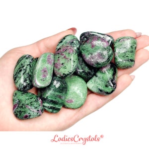 Ruby in Zoisite Tumbled Stone, Ruby Zoisite, Tumbled Stones, Ruby Stones, Ruby Crystals, Crystals, Stones, Gems, Rocks, Gemstones, Zodiac