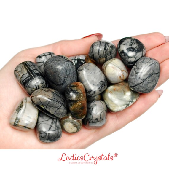 Picasso Jasper Tumbled Stone, Natural Abstract Patterned Gemstone, Creativity And Transformation Stone