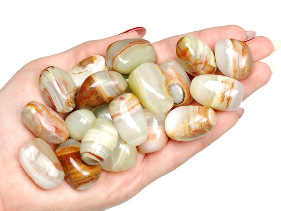 One Green Aragonite Tumbled Stone Green Aragonite Tumbled Etsy