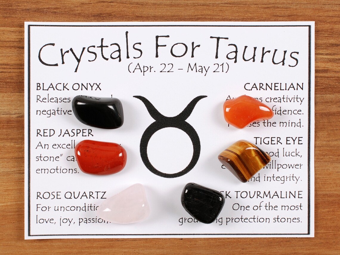 Taurus Crystals Set Taurus Crystal Set Crystals For Taurus Etsy
