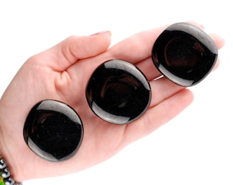 Jet Palm Stone, Jet Smooth Stone, Jet, Palm Stones, Crystals, Stones, Gifts, Rocks, Gems, Gemstones, Zodiac Crystals, Healing Crystals
