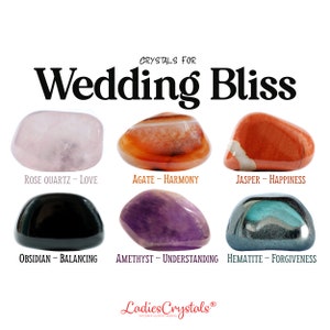 Wedding Bliss Crystals Set, Wedding Bliss Set, Healing Crystals, Metaphysical Crystals, Crystals, Gifts, Tumbled Stones, Wedding Gifts, Gems