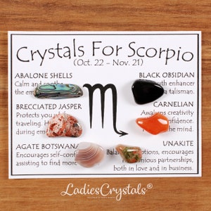 Scorpio Crystals Set, Crystals For Scorpio Zodiac Sign, Zodiac Crystals, Zodiac Stones, Healing Crystals, Gifts, Stones, Crystals, Gems