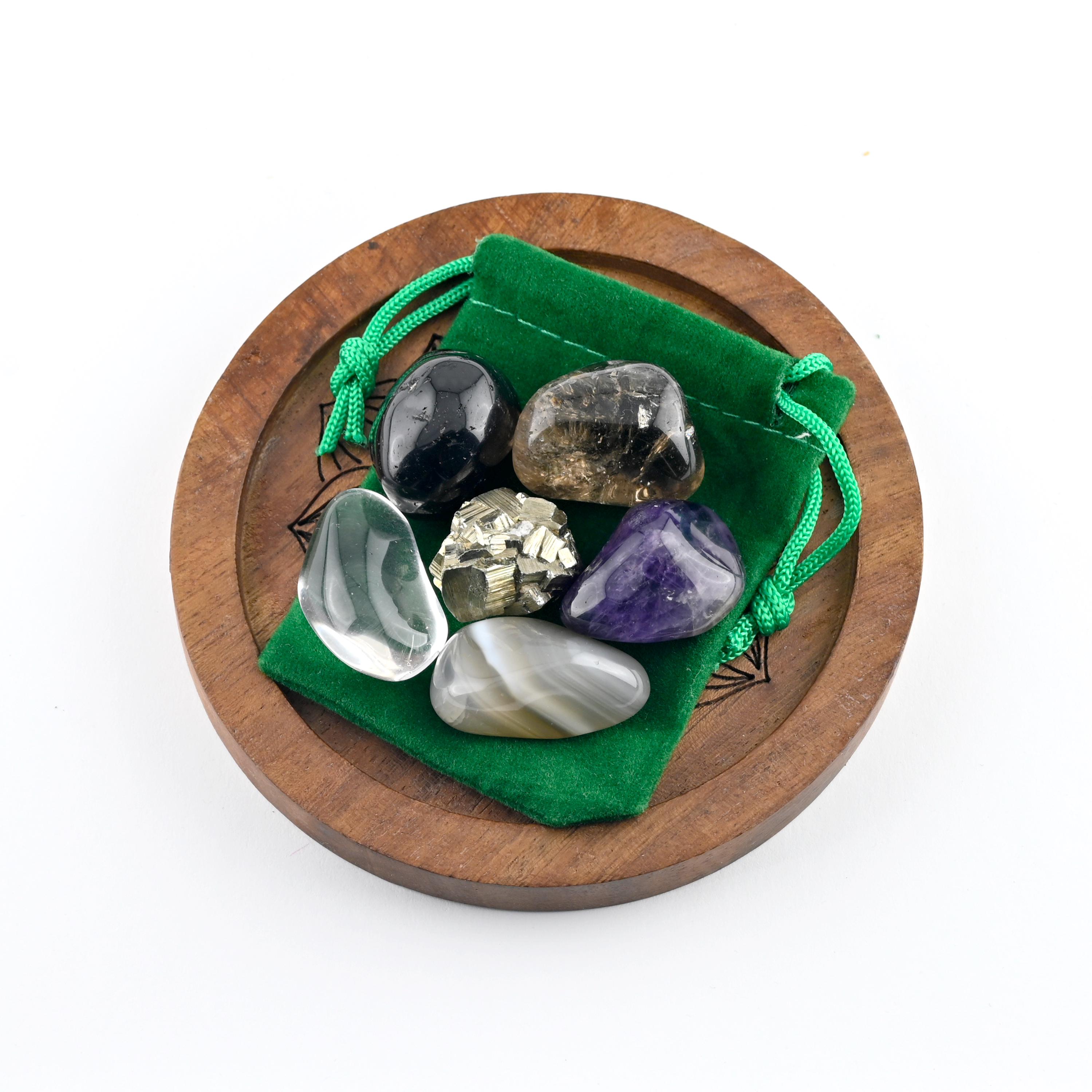 Protection Crystal Set Home Protection Crystals Set, Cleansing and Safety, Gift for Crystal ...